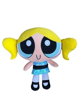 Vintage Powerpuff Girls Plush Doll Character Toy Cartoon Network Bubbles Y2k 00s